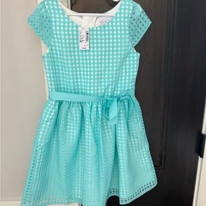 The Children's Place Aqua Gingham Dress